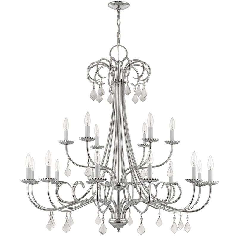 Livex Lighting Daphne 18 Light Foyer Chandelier in Polished Chrome