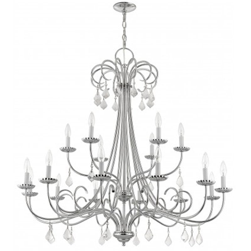 Livex Lighting Daphne 18 Light Foyer Chandelier in Polished Chrome