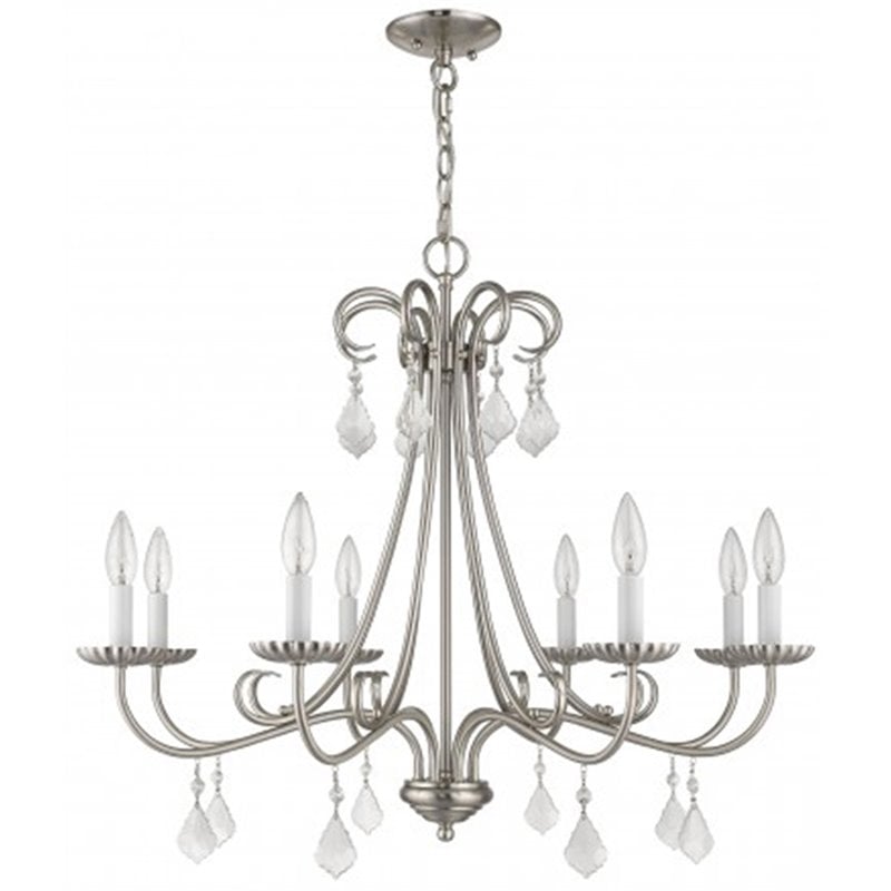 Livex Lighting Daphne 8 Light Chandelier in Brushed Nickel