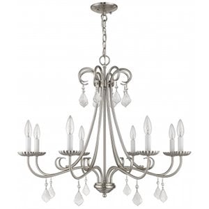 Livex Lighting Daphne 8 Light Chandelier in Brushed Nickel