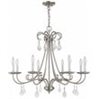 Livex Lighting Daphne 8 Light Chandelier in Brushed Nickel