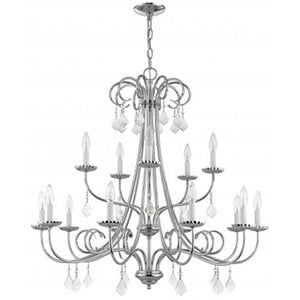 Livex Lighting Daphne 15 Light Foyer Chandelier in Polished Chrome