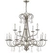Livex Lighting Daphne 15 Light Foyer Chandelier in Brushed Nickel