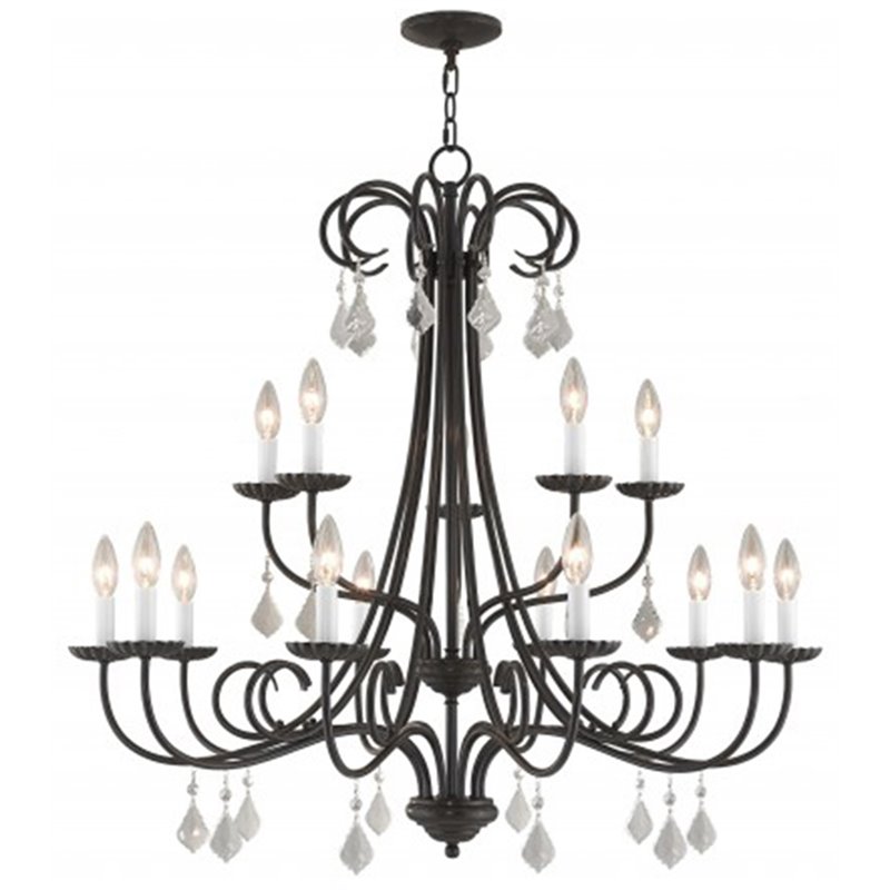 Livex Lighting Daphne 15 Light Foyer Chandelier in English Bronze