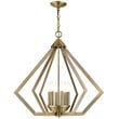 Livex Lighting Prism 6 Light Chandelier in Antique Brass