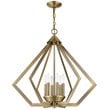 Livex Lighting Prism 6 Light Chandelier in Antique Brass