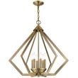 Livex Lighting Prism 6 Light Chandelier in Antique Brass