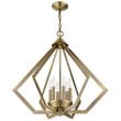 Livex Lighting Prism 6 Light Chandelier in Antique Brass