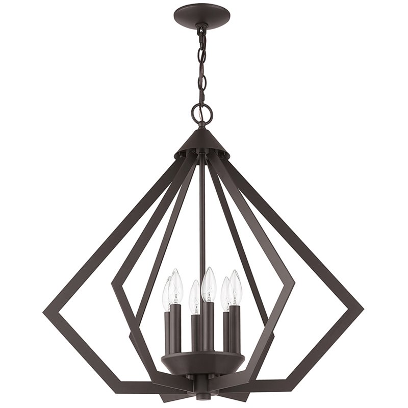Livex Lighting Prism 6 Light Chandelier in Bronze
