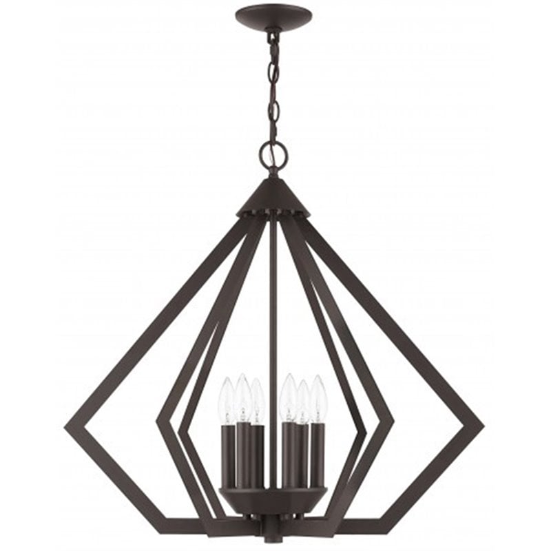 Livex Lighting Prism 6 Light Chandelier in Bronze