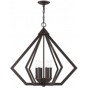 Livex Lighting Prism 6 Light Chandelier in Bronze