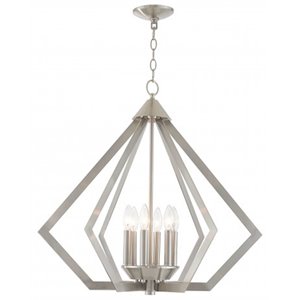 Livex Lighting Prism 6 Light Chandelier in Brushed Nickel