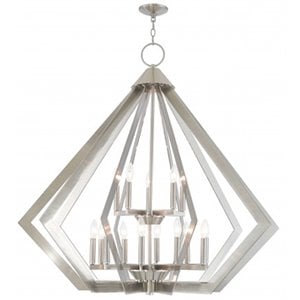 Livex Lighting Prism 15 Light Foyer Chandelier in Brushed Nickel