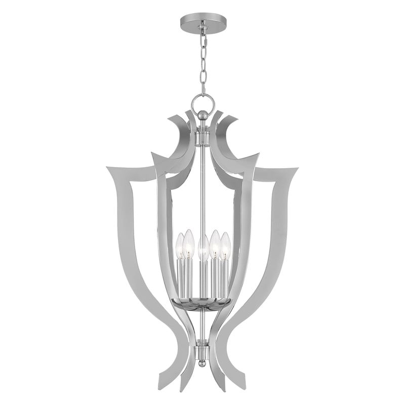 Livex Lighting Aldrich 5 Light Chandelier in Polished Chrome