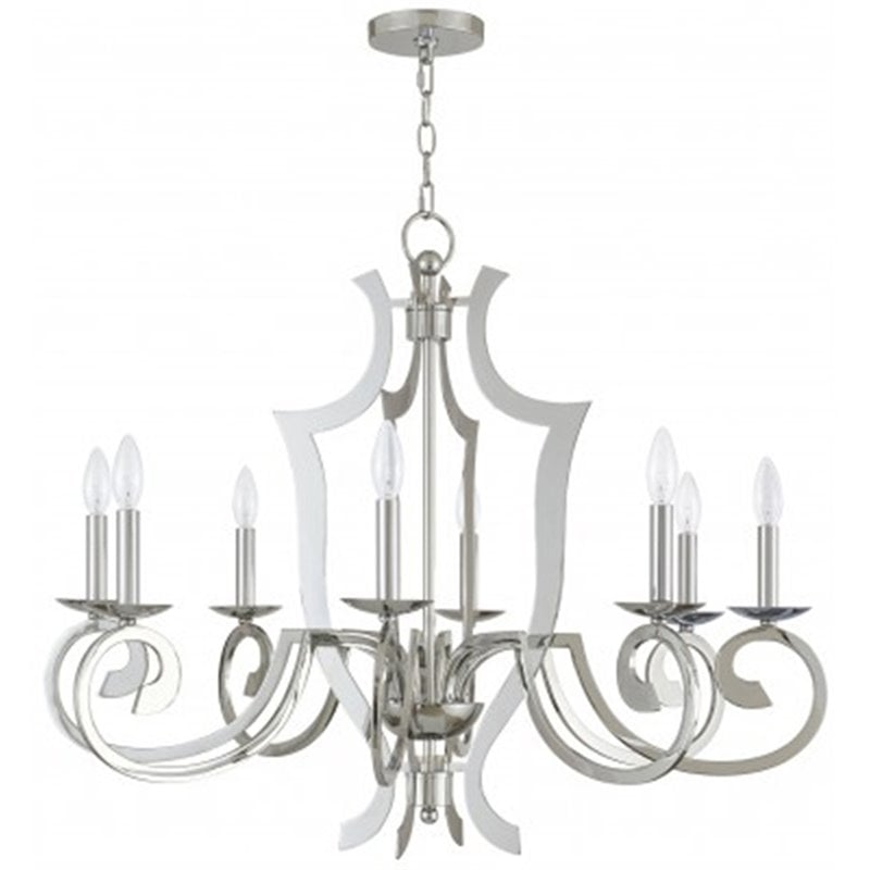 Livex Lighting Aldrich 8 Light Chandelier in Polished Chrome