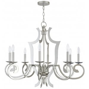 Livex Lighting Aldrich 8 Light Chandelier in Polished Chrome