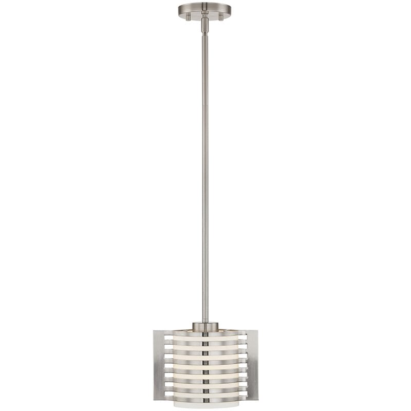 Livex Lighting Hilliard Mini Pendant Light in Brushed Nickel