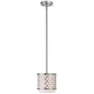 Livex Lighting Arabesque Mini Pendant Light in Brushed Nickel
