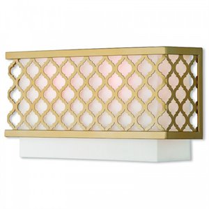 Livex Lighting Arabesque 2 Light ADA Wall Sconce in Soft Gold