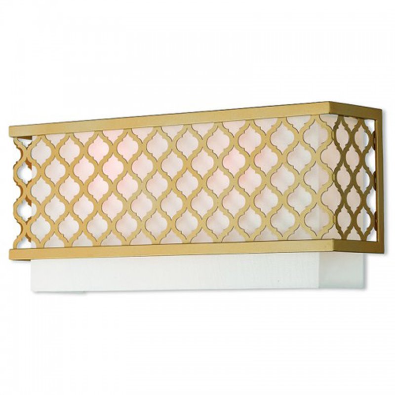 Livex Lighting Arabesque 2 Light ADA Wall Sconce in Soft Gold