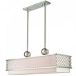 Livex Lighting Arabesque 9 Light Linear Chandelier in Brushed Nickel