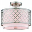 Livex Lighting Arabesque 2 Light Semi Flush Mount in Brushed Nickel