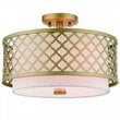 Livex Lighting Arabesque 3 Light Semi Flush Mount in Soft Gold