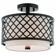 Livex Lighting Arabesque 2 Light Semi Flush Mount in English Bronze