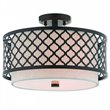 Livex Lighting Arabesque 3 Light Semi Flush Mount in English Bronze