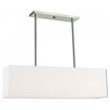Livex Lighting Summit 4 Light Linear Chandelier in Brushed Nickel