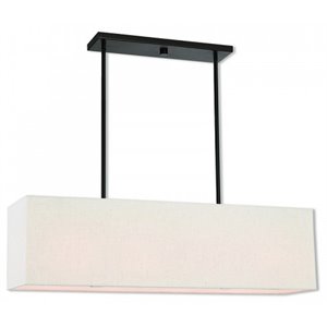 Livex Lighting Summit 4 Light Linear Chandelier in English Bronze