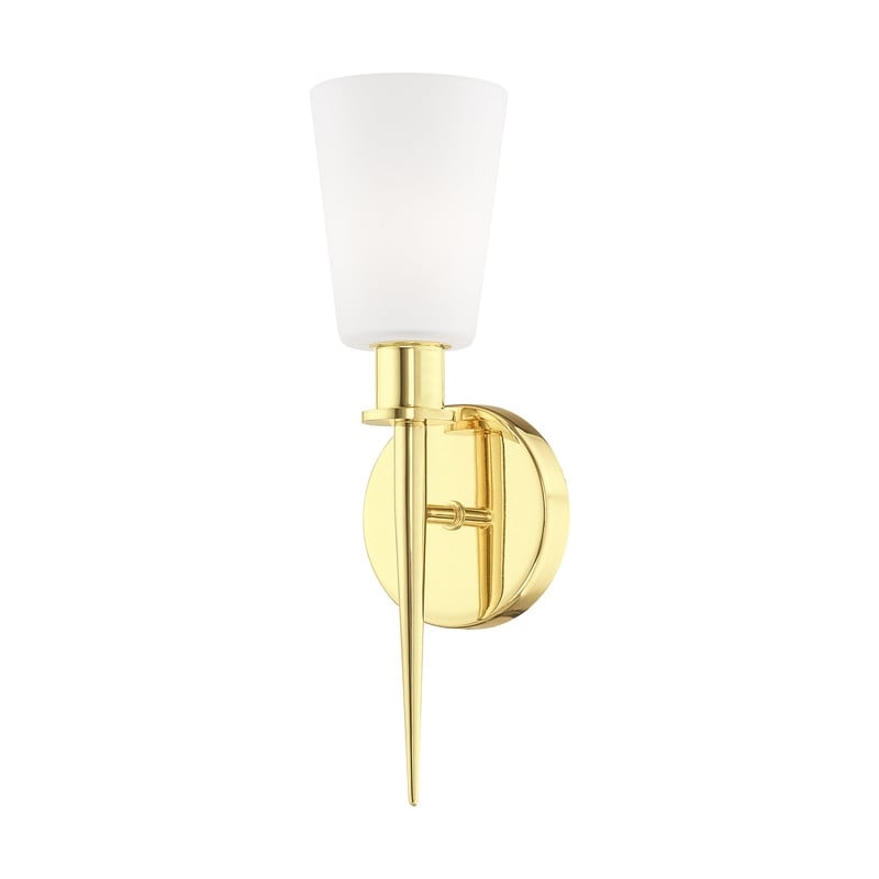 Livex Lighting Witten ADA Wall Sconce in Polished Brass
