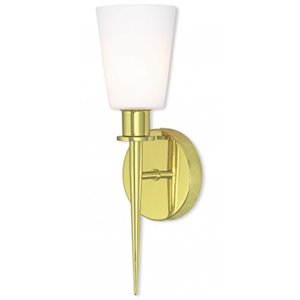 Livex Lighting Witten ADA Wall Sconce in Polished Brass