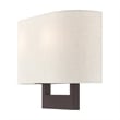 Livex Lighting 2-Light Contemporary Metal & Fabric Wall Sconce in Bronze