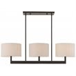 Livex Lighting Hayworth 3 Light Linear Chandelier in Bronze