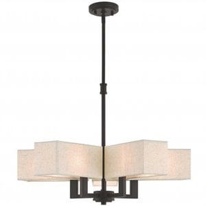 Livex Lighting Rubix 5 Light Chandelier in Bronze