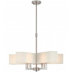 Livex Lighting Rubix 5 Light Chandelier in Brushed Nickel