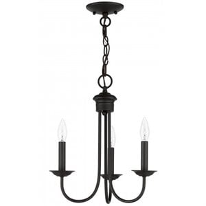 Livex Lighting Estate 3 Light Chandelier in Bronze