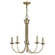 Livex Lighting Estate 5 Light Chandelier in Antique Brass