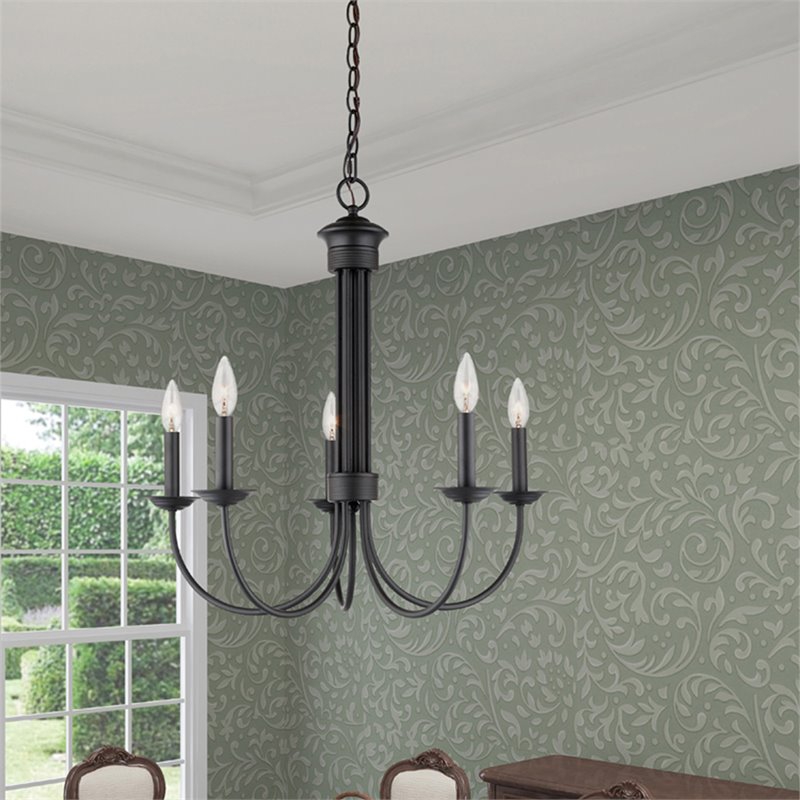 Livex Lighting Estate 5 Light Chandelier in Bronze