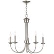Livex Lighting Estate 5 Light Chandelier in Brushed Nickel
