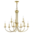 Livex Lighting Estate 9 Light Chandelier in Polished Brass