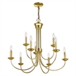 Livex Lighting Estate 9 Light Chandelier in Polished Brass