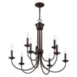Livex Lighting Estate 9 Light Chandelier in Bronze