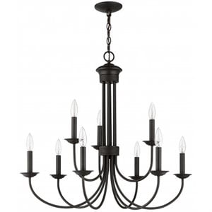 Livex Lighting Estate 9 Light Chandelier in Bronze