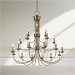 Livex Lighting Estate 15 Light Foyer Chandelier in Antique Brass