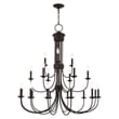 Livex Lighting Estate 15 Light Foyer Chandelier in Bronze