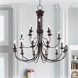 Livex Lighting Estate 15 Light Foyer Chandelier in Bronze