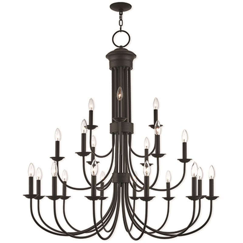Livex Lighting Estate 15 Light Foyer Chandelier in Bronze