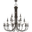 Livex Lighting Estate 15 Light Foyer Chandelier in Bronze